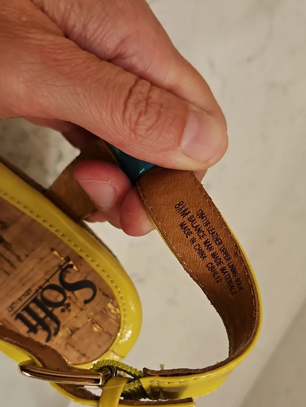 Women’s Yellow & Teal Wedge Espadrille Sandals 8.5, Sofft